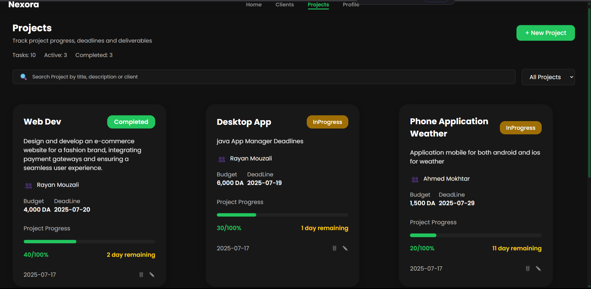 NEXORA Platform Screenshot 4